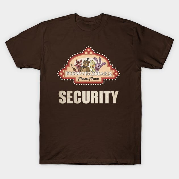 Five Nights at Freddy's - FNAF - Freddy Fazbear's Pizza Security T-Shirt by Kaiserin